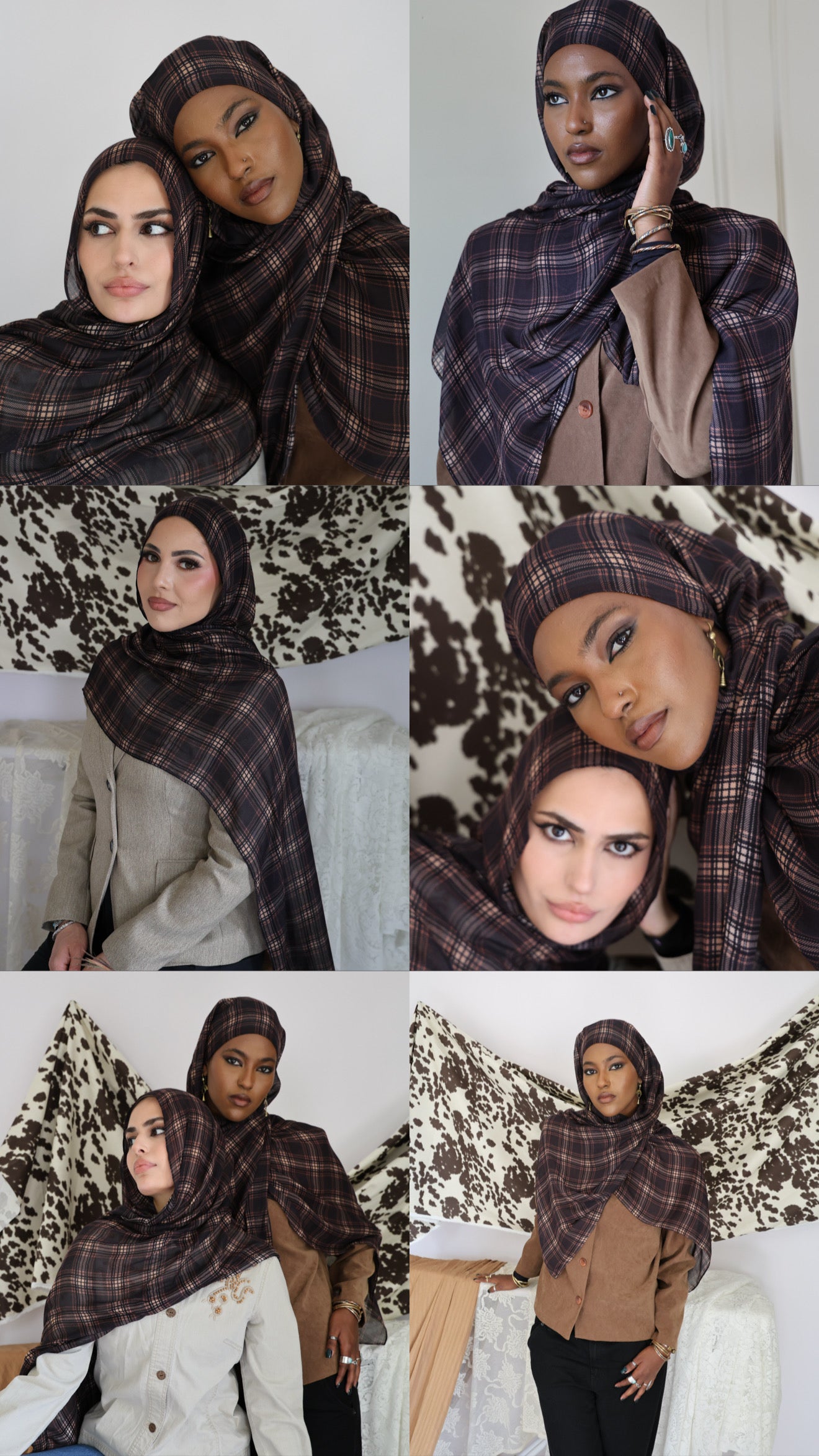 PRE-ORDER Chestnut Plaid Modal Hijab