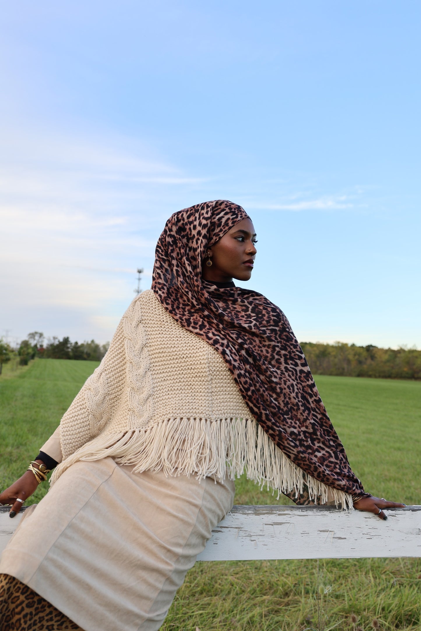 Canyon Leopard Modal Hijab