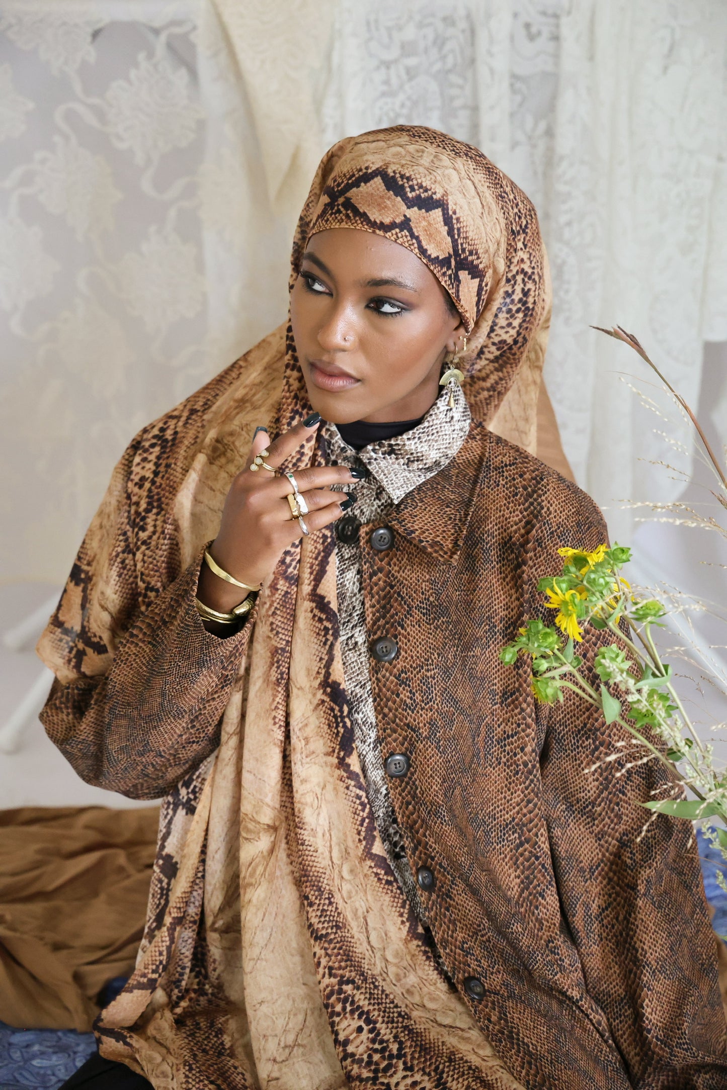 Golden Snake Modal Hijab