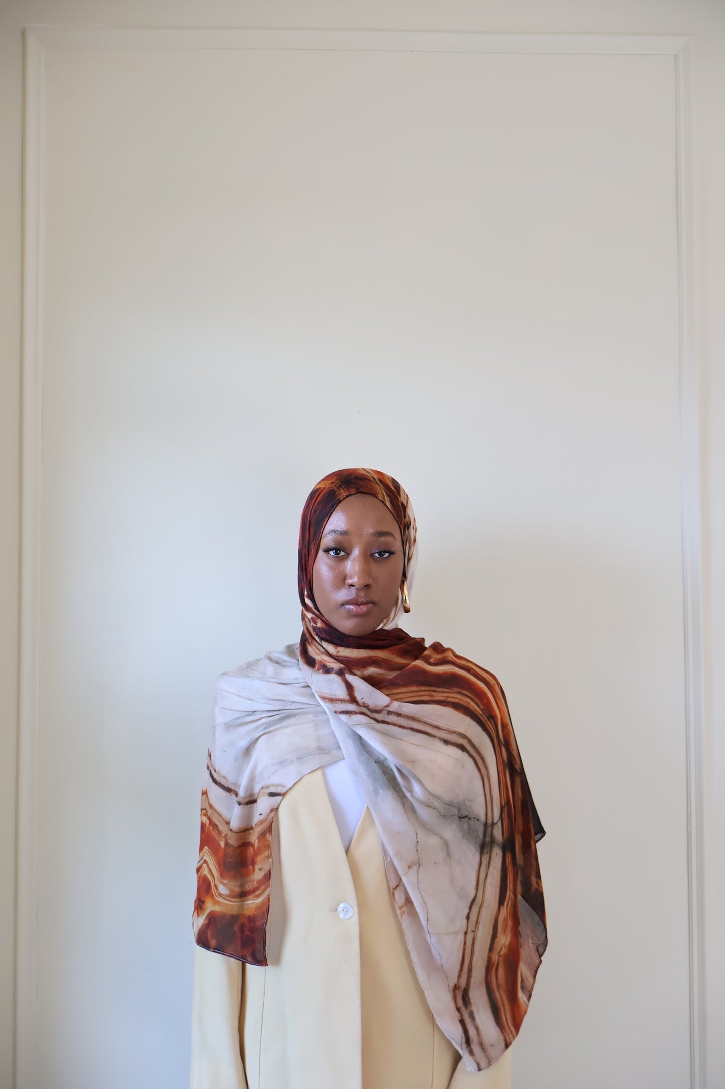 Iced Chai Modal Hijab - Dual Drape