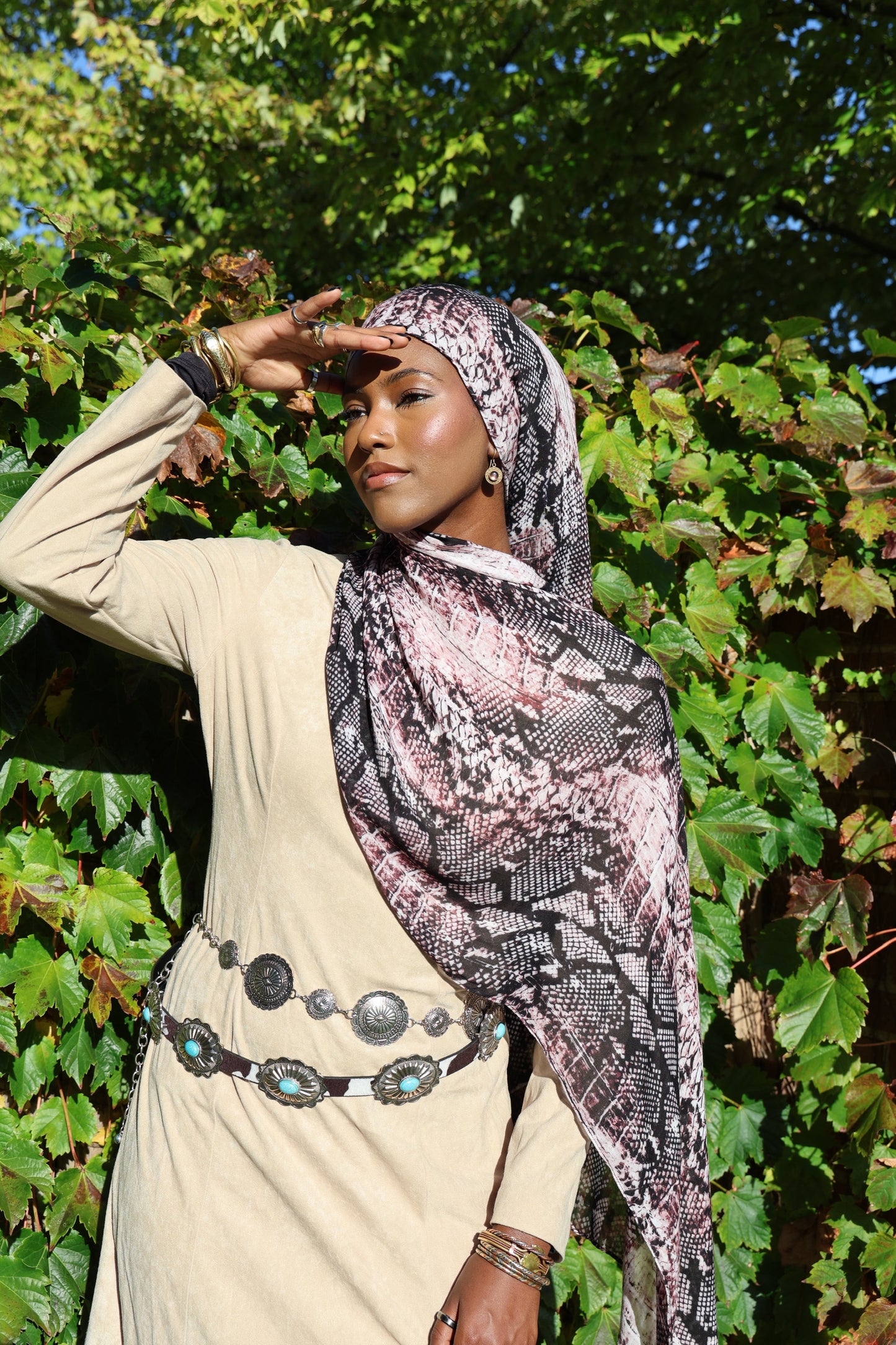 Crocodile Blush Modal Hijab