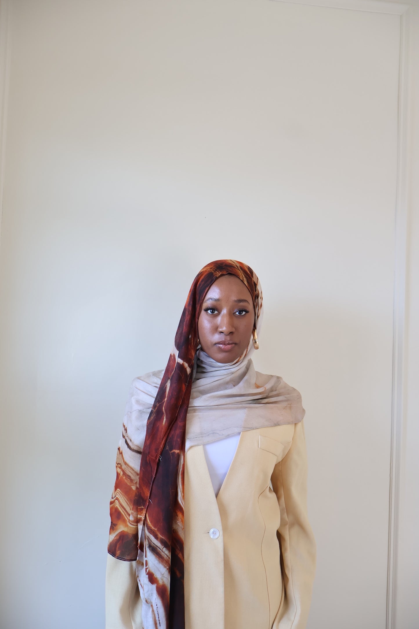 Iced Chai Modal Hijab - Dual Drape