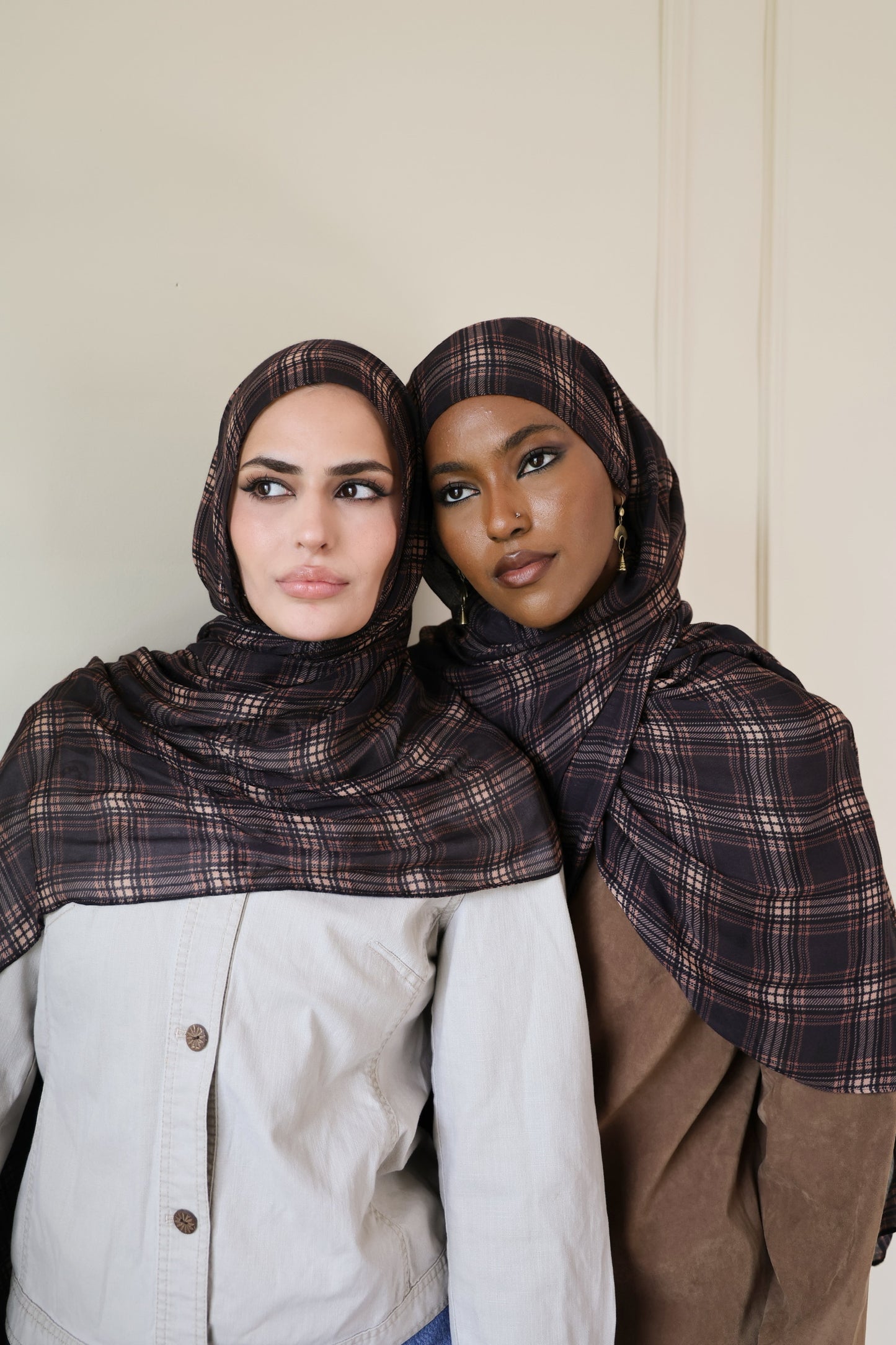 Chestnut Plaid Modal Hijab