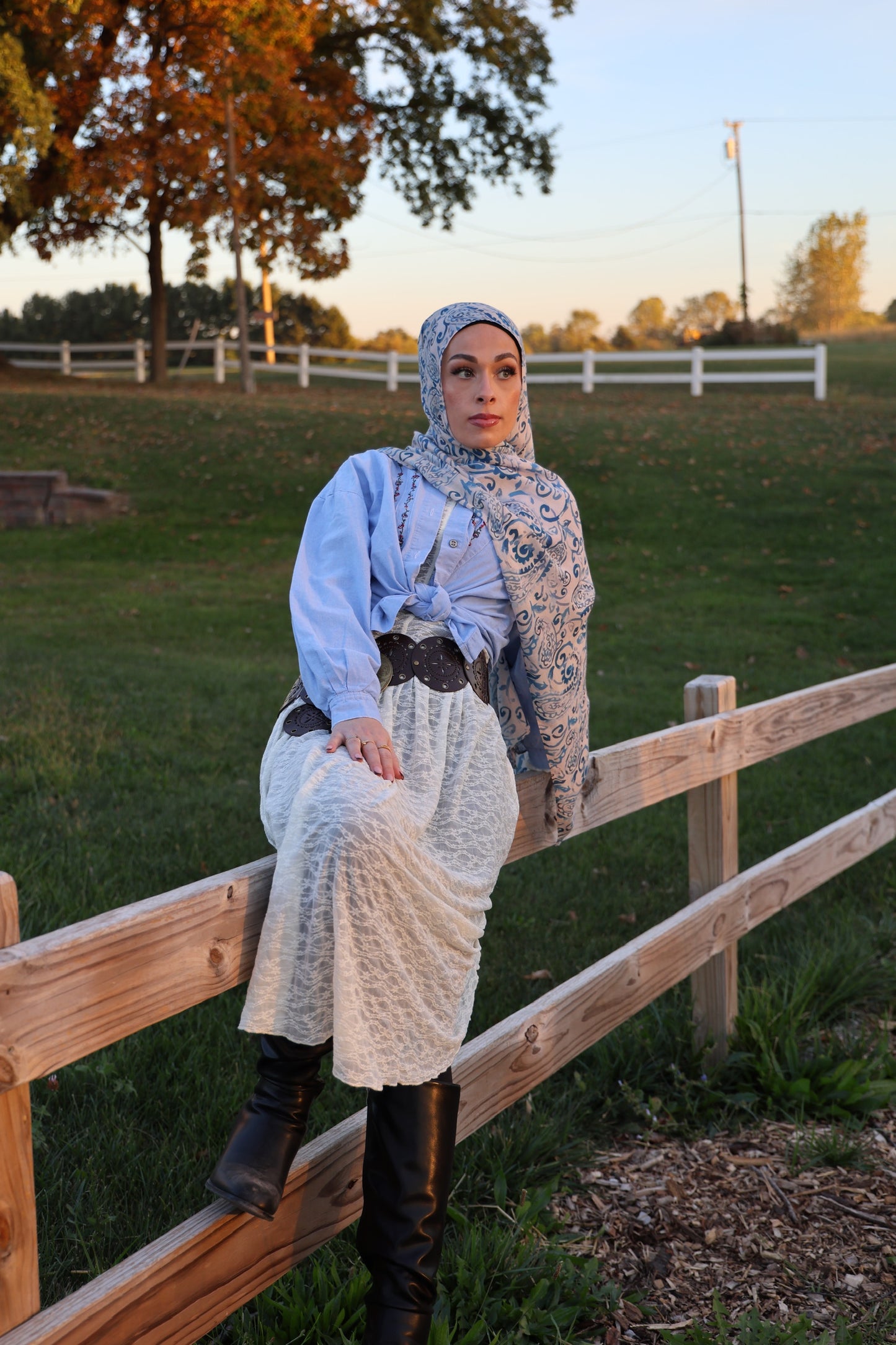 Blue Topaz Modal Hijab