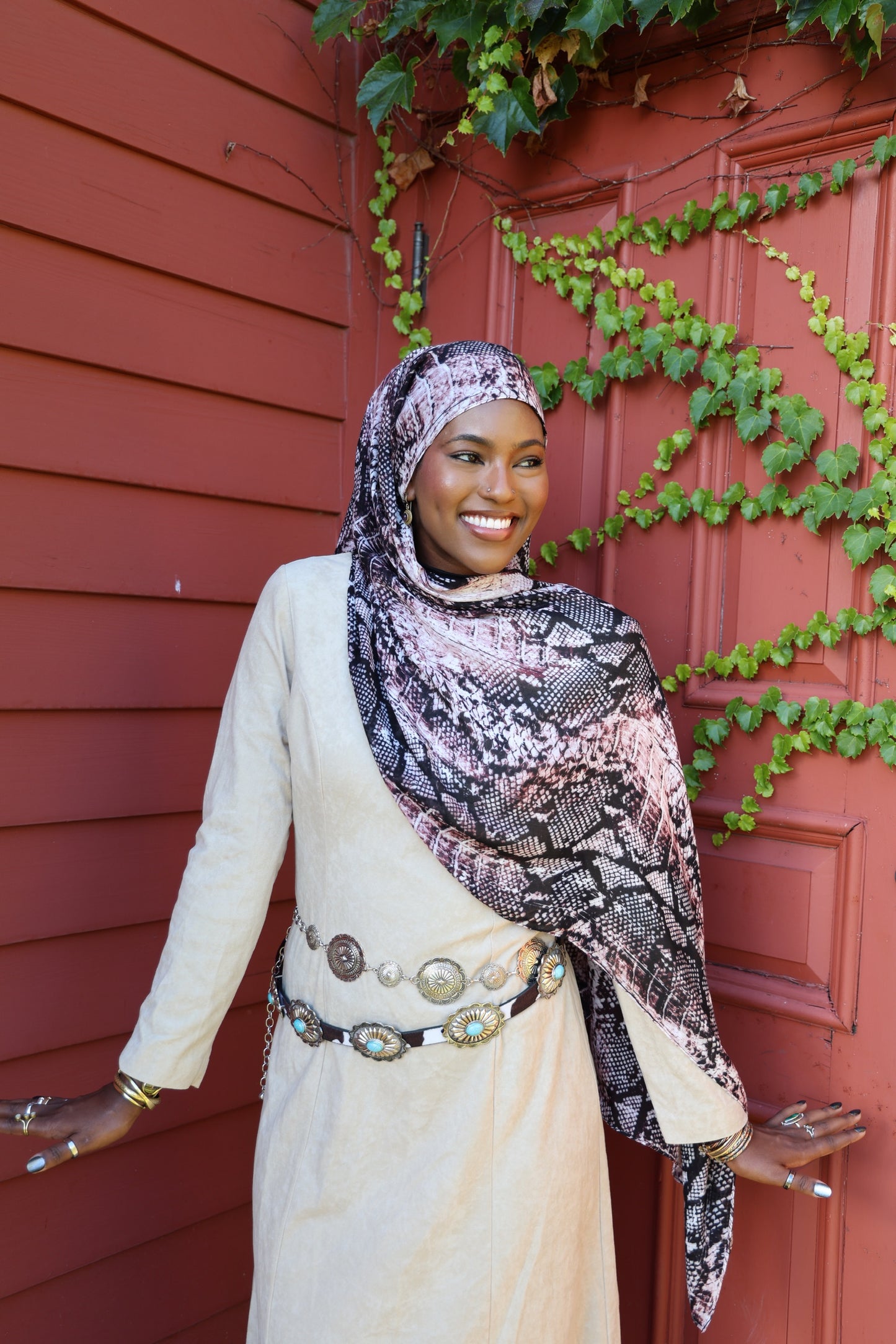 Crocodile Blush Modal Hijab