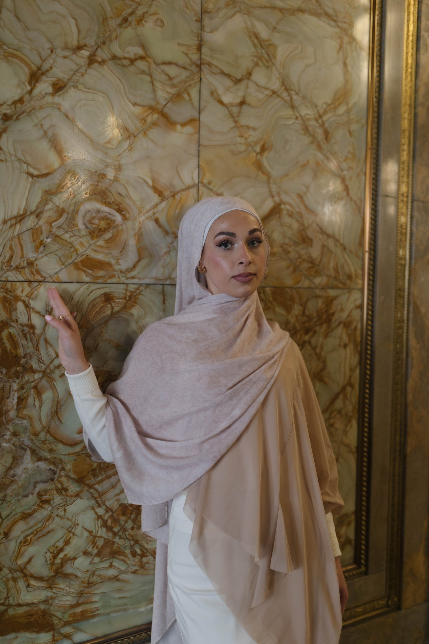Blush Fleur Modal Hijab