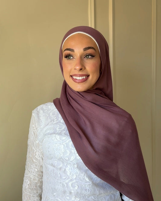 Purple Mauve Modal Hijab