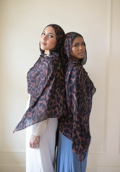 Sunset Leopard Modal Hijab