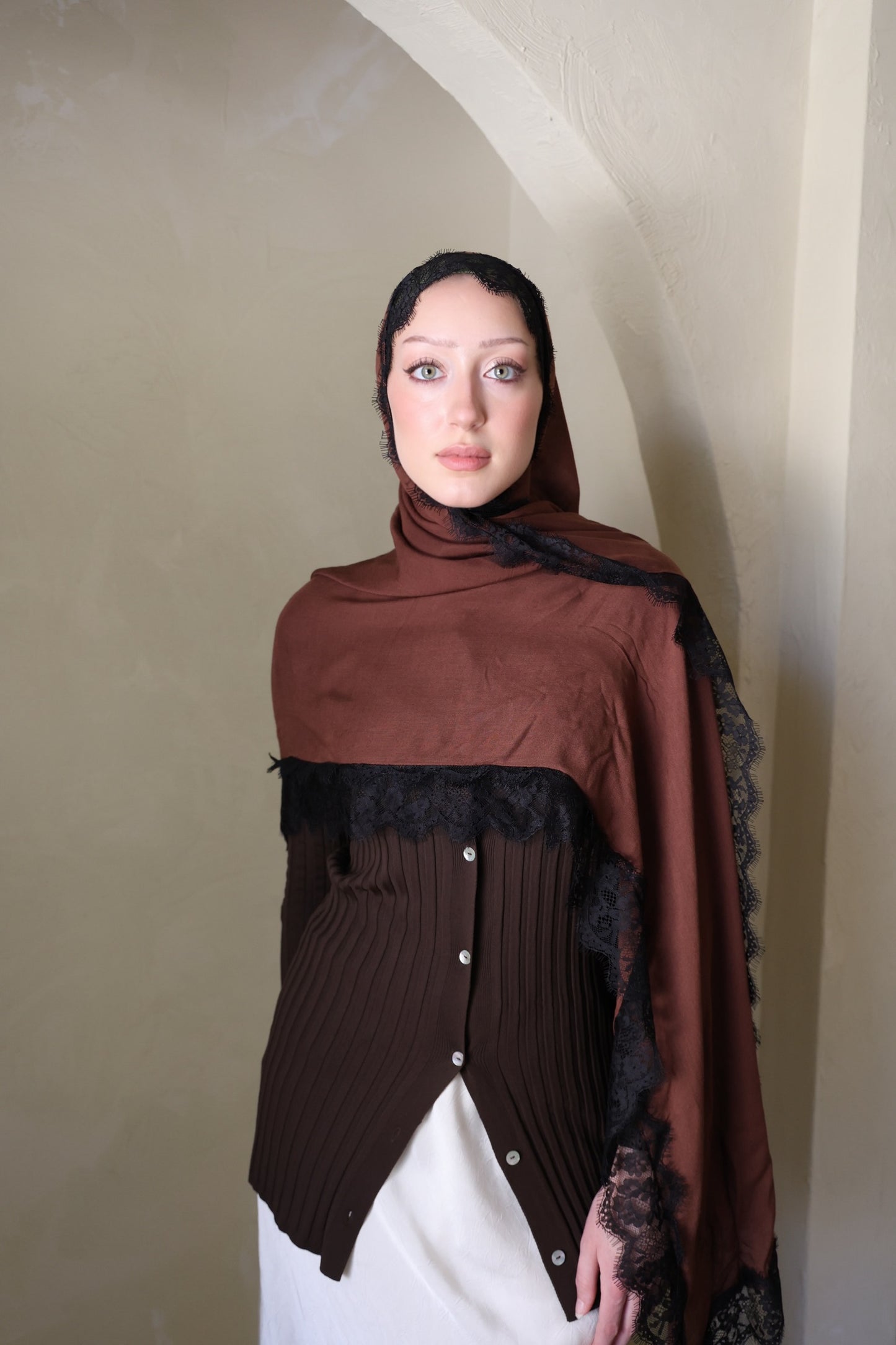 Truffle Lace Modal Hijab