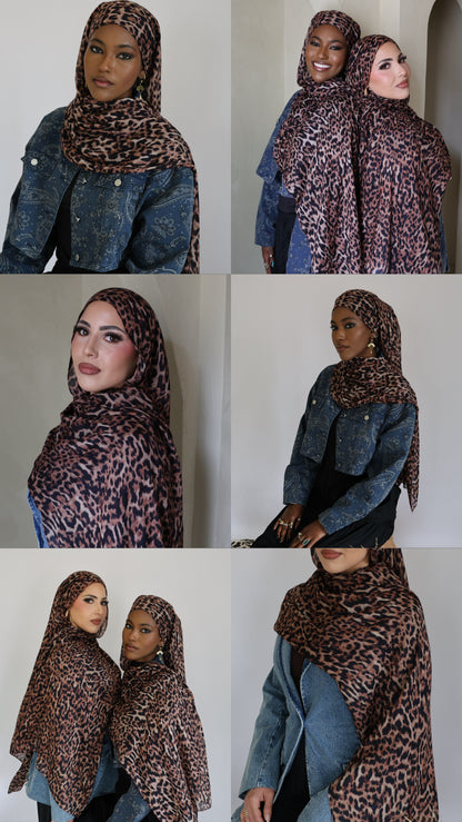 Canyon Leopard Modal Hijab