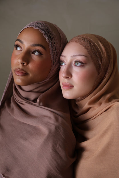 Almond Lace Modal Hijab