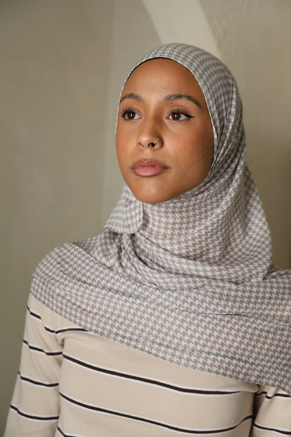 Classic Houndstooth Modal Hijab