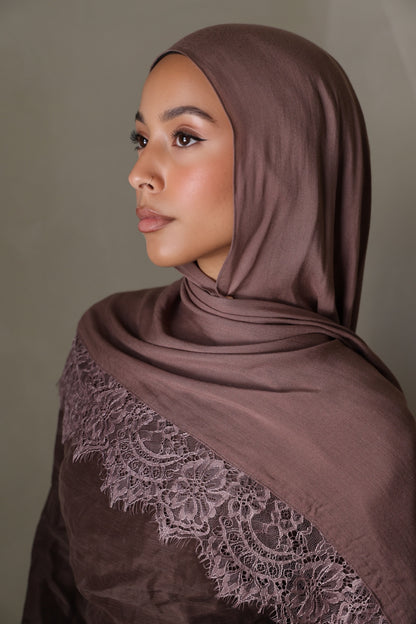 Fig Jam Lace Modal Hijab