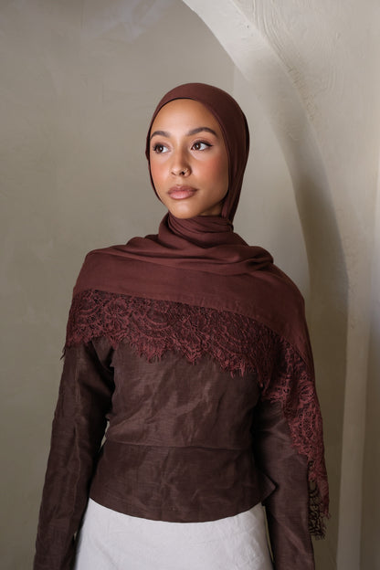 Tiramisu Lace Modal Hijab