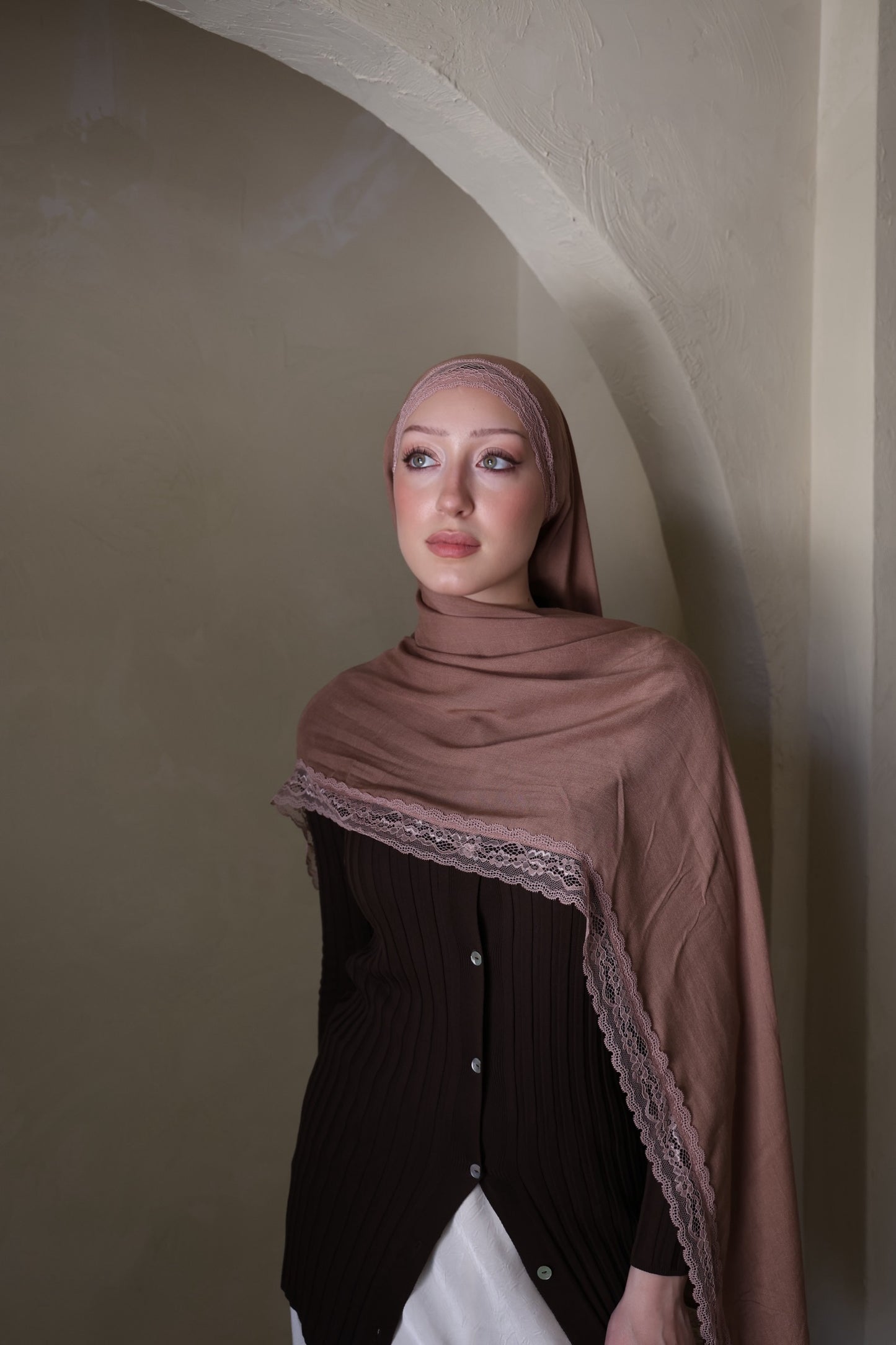 Almond Lace Modal Hijab