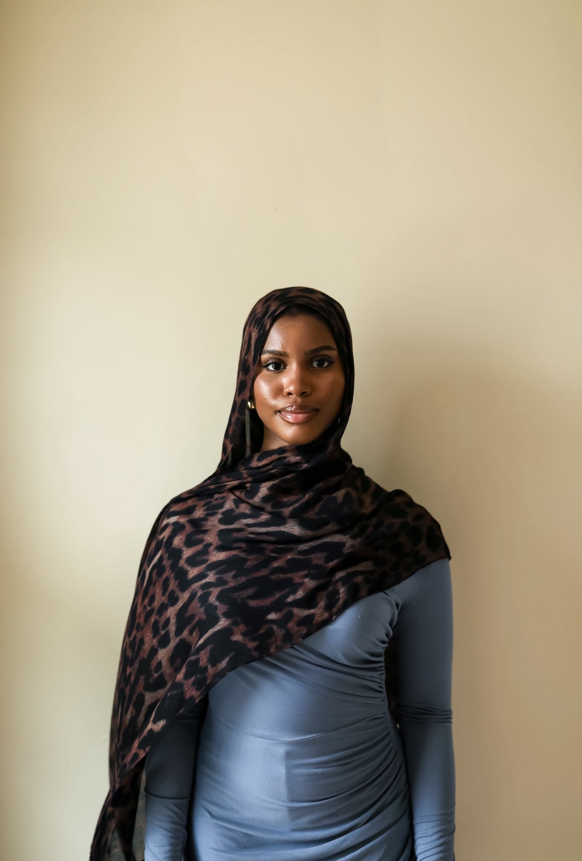 Sunset Leopard Modal Hijab