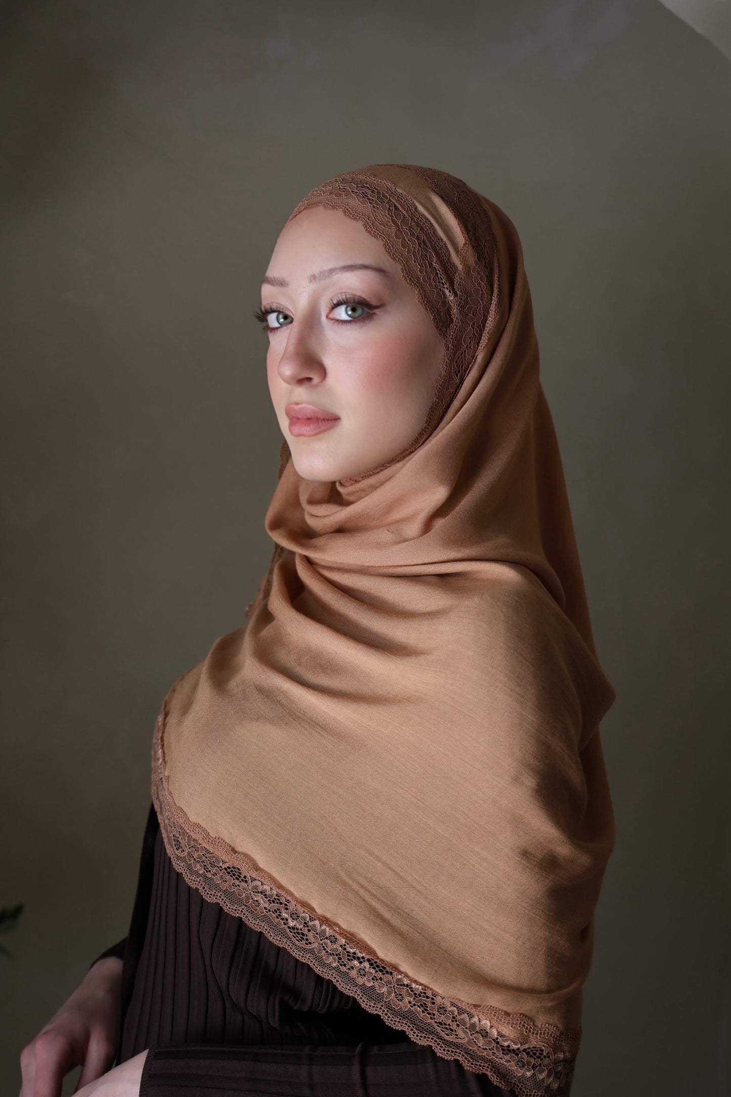 Caramel Lace Modal Hijab