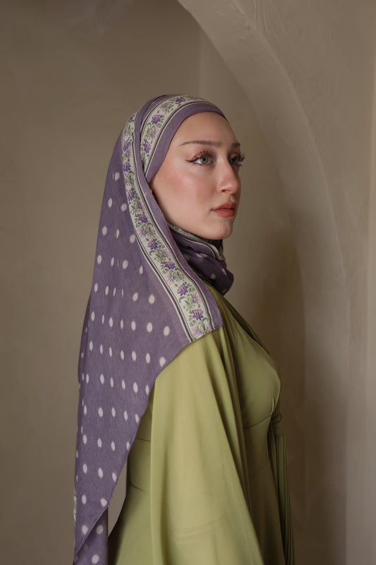 Lilac Vines Modal Hijab