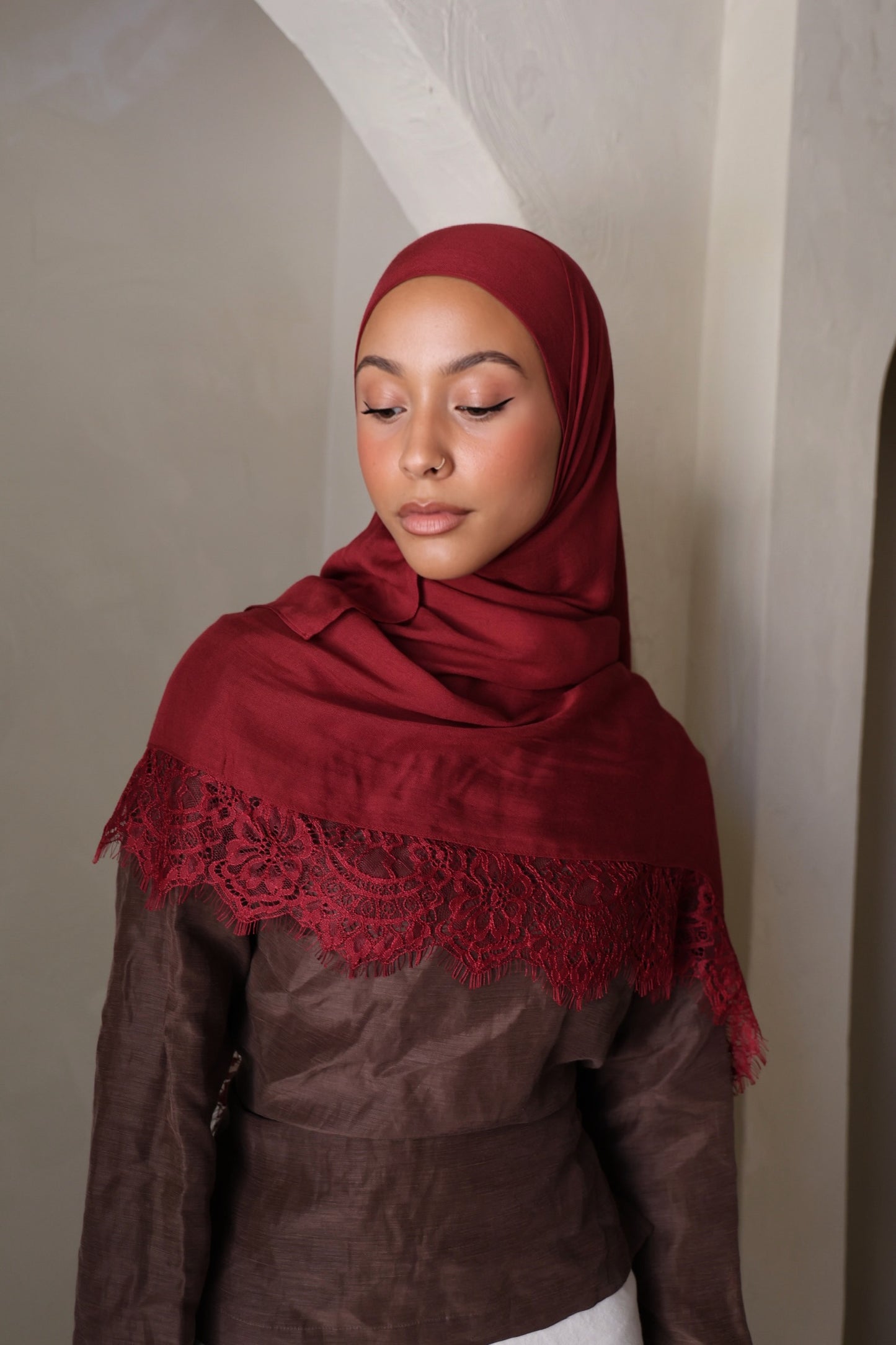 Strawberry Lace Modal Hijab