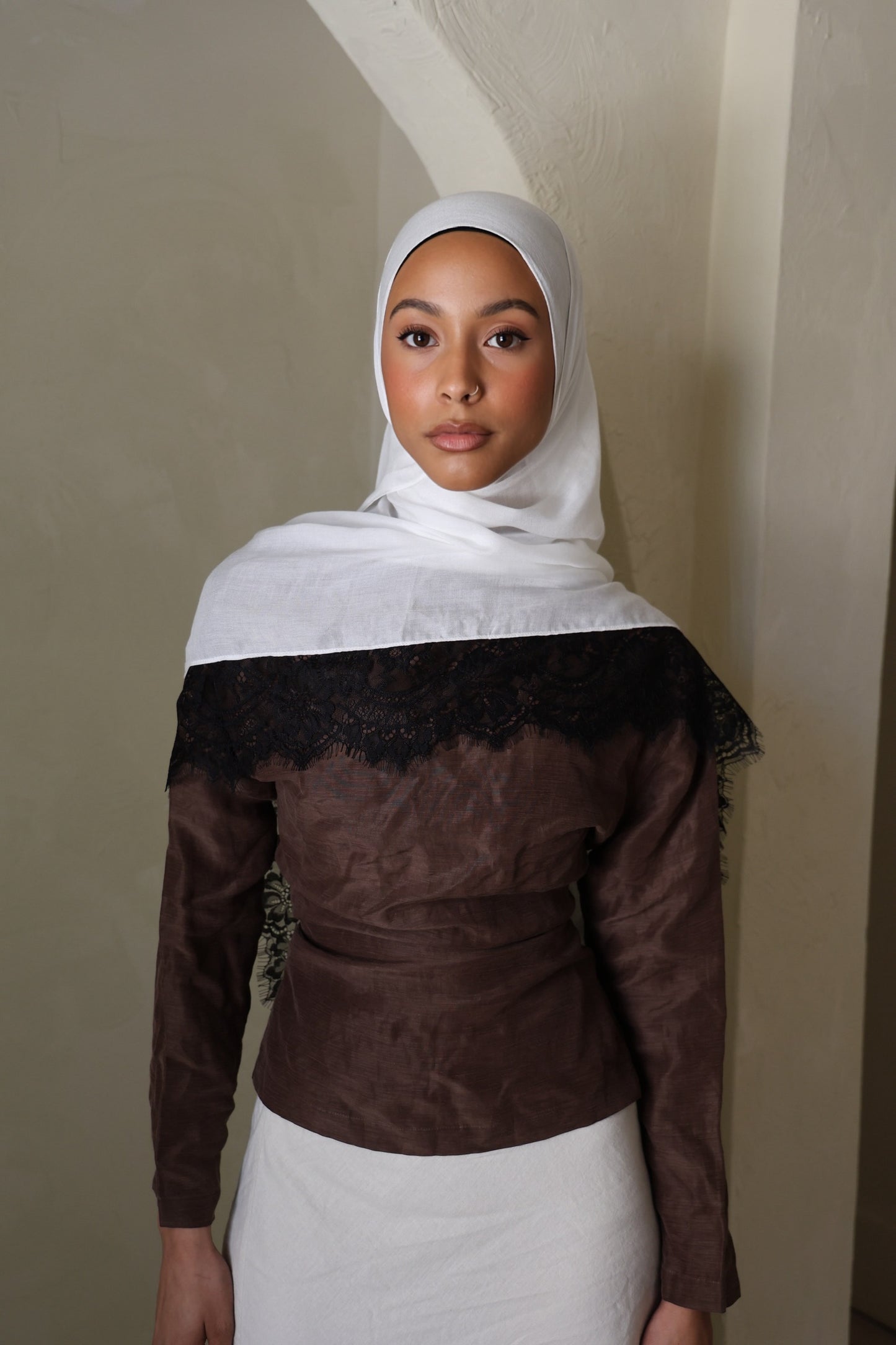 Vanilla Bean Lace Modal Hijab