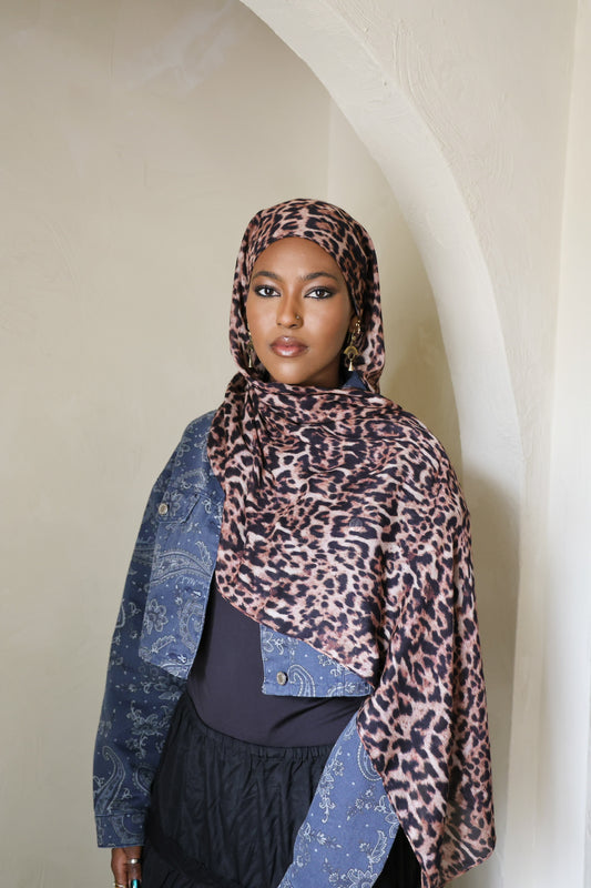Canyon Leopard Modal Hijab