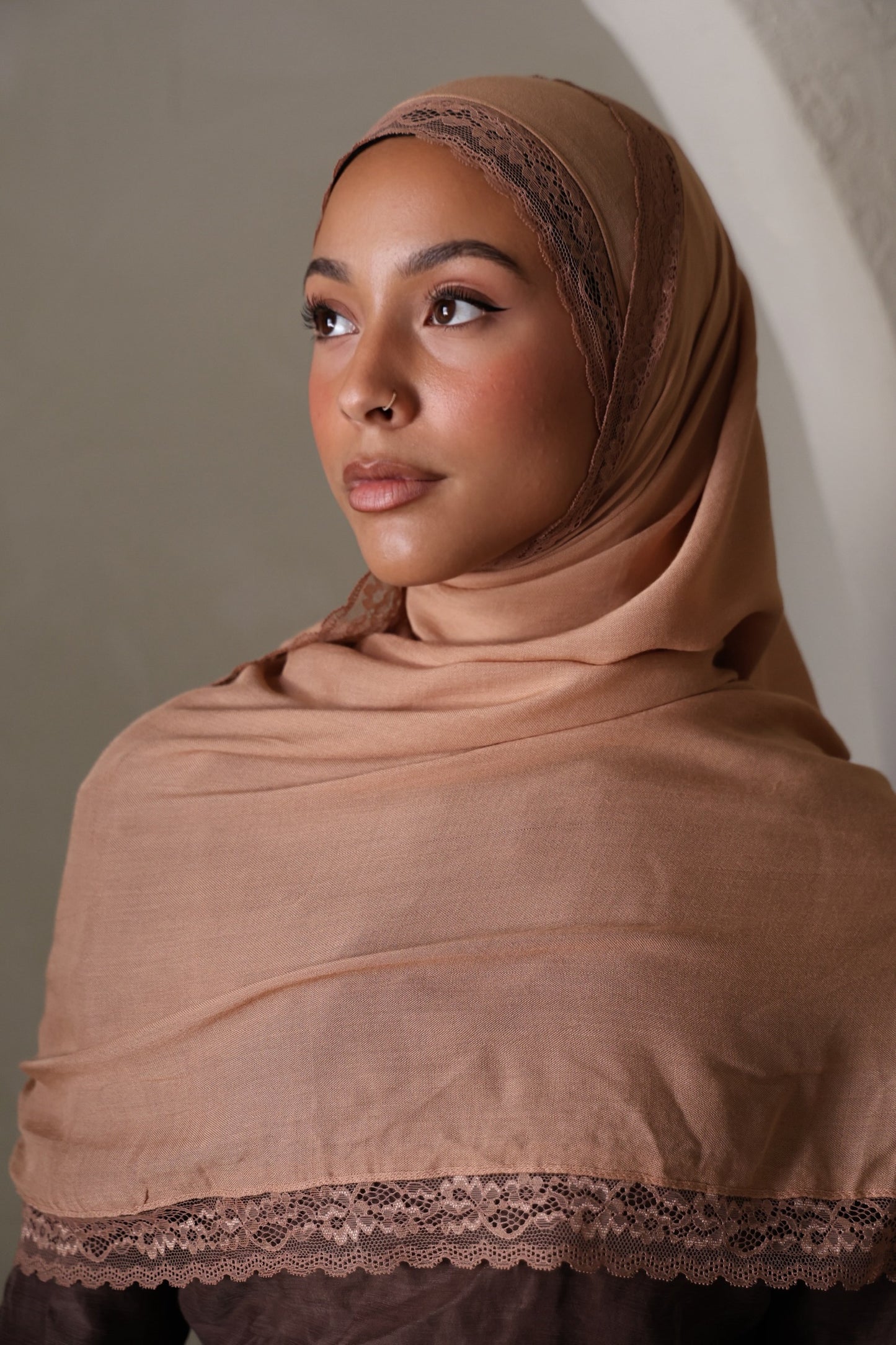 Caramel Lace Modal Hijab
