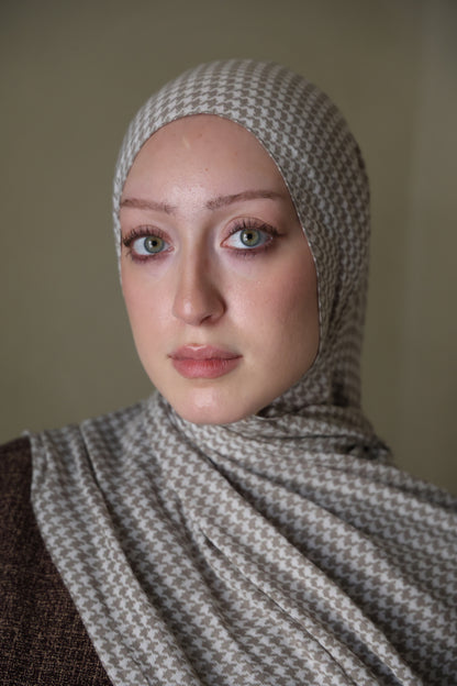 Classic Houndstooth Modal Hijab