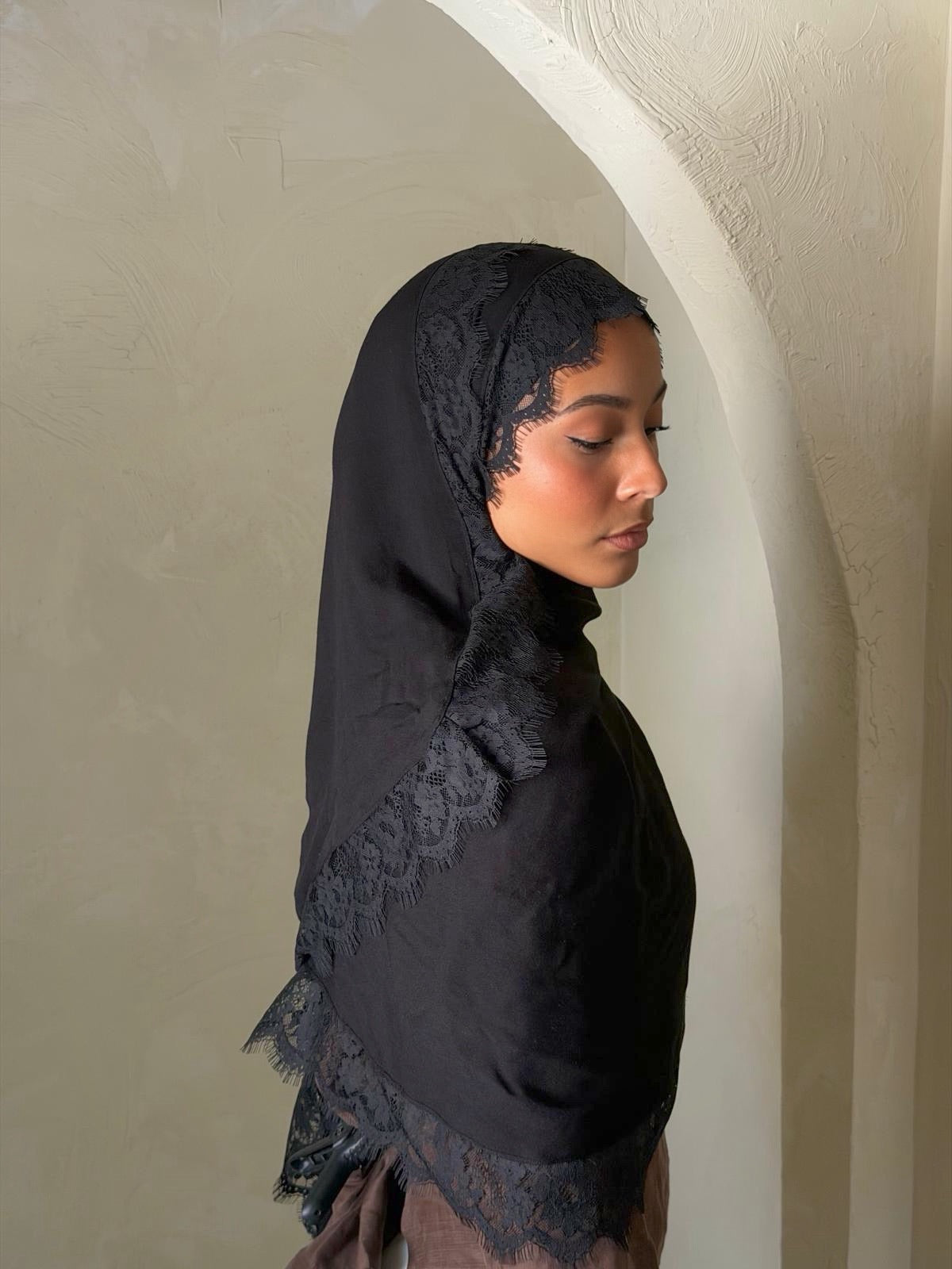 Licorice Lace Modal Hijab