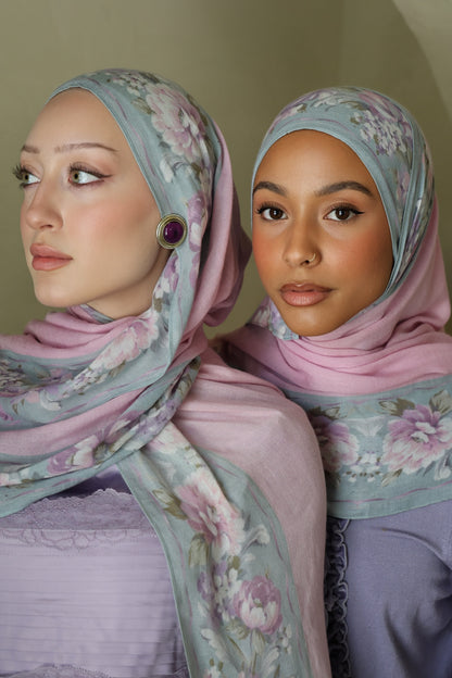 Peony Meadows Modal Hijab