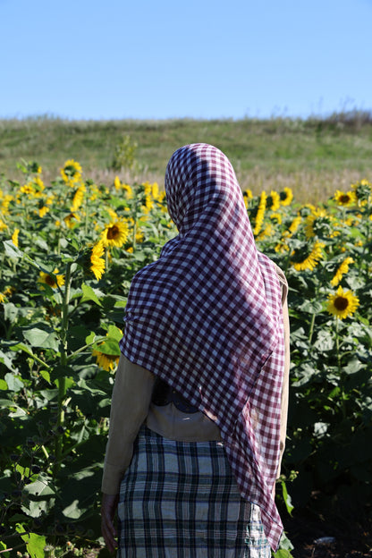 Very Berry Gingham Modal Hijab