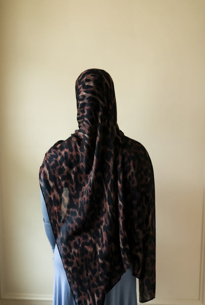 Sunset Leopard Modal Hijab