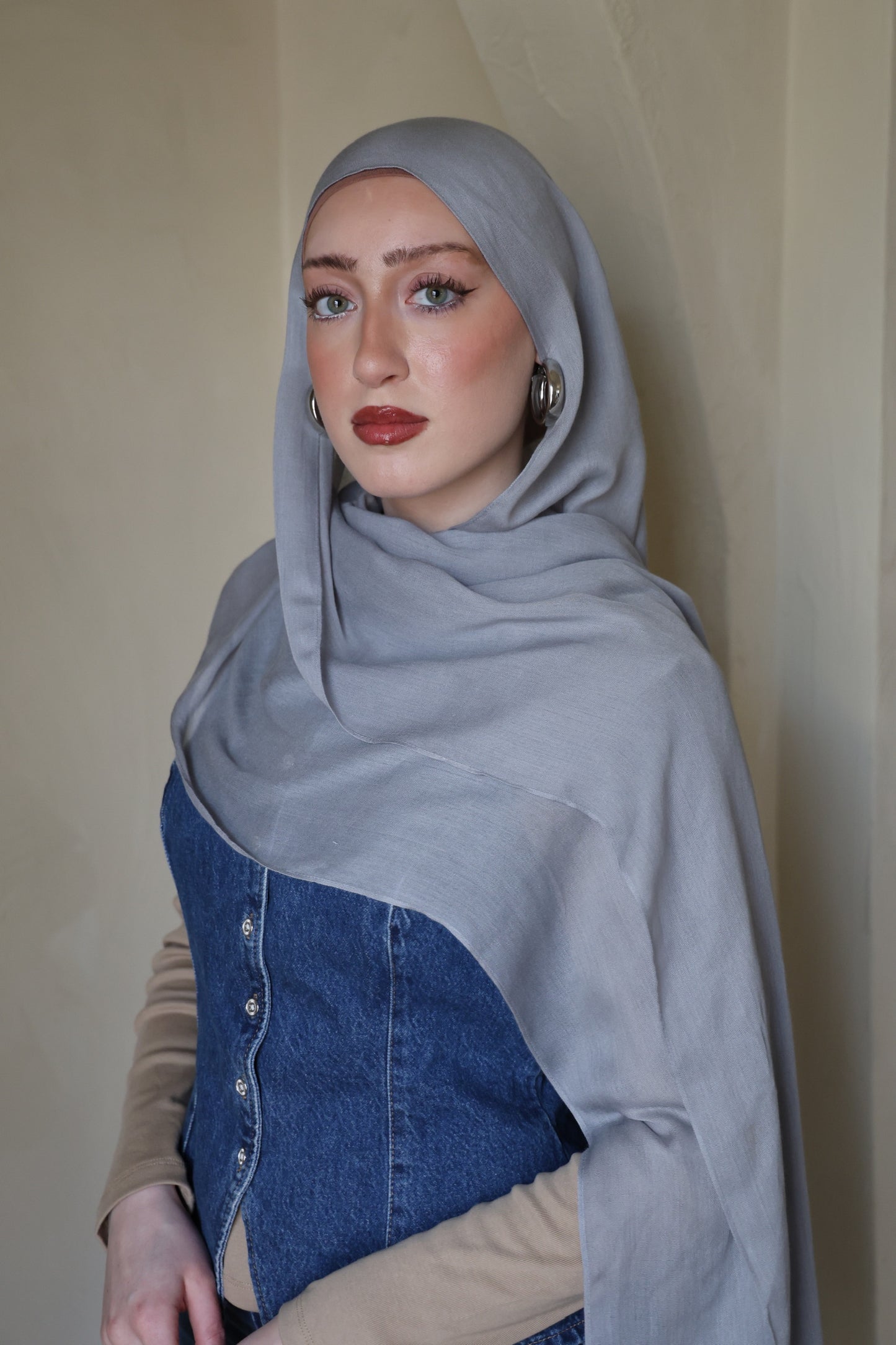 Dusty Blue Modal Hijab