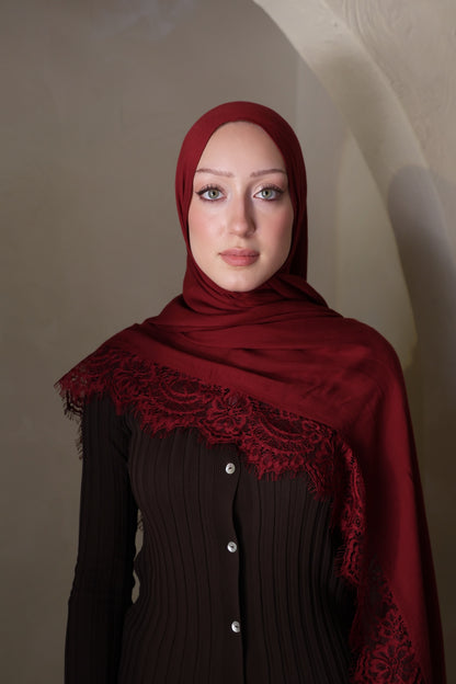 Strawberry Lace Modal Hijab