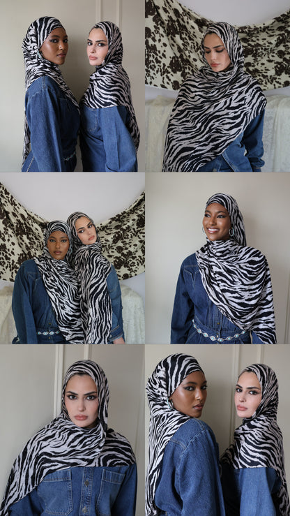 Queen Zebra Modal Hijab