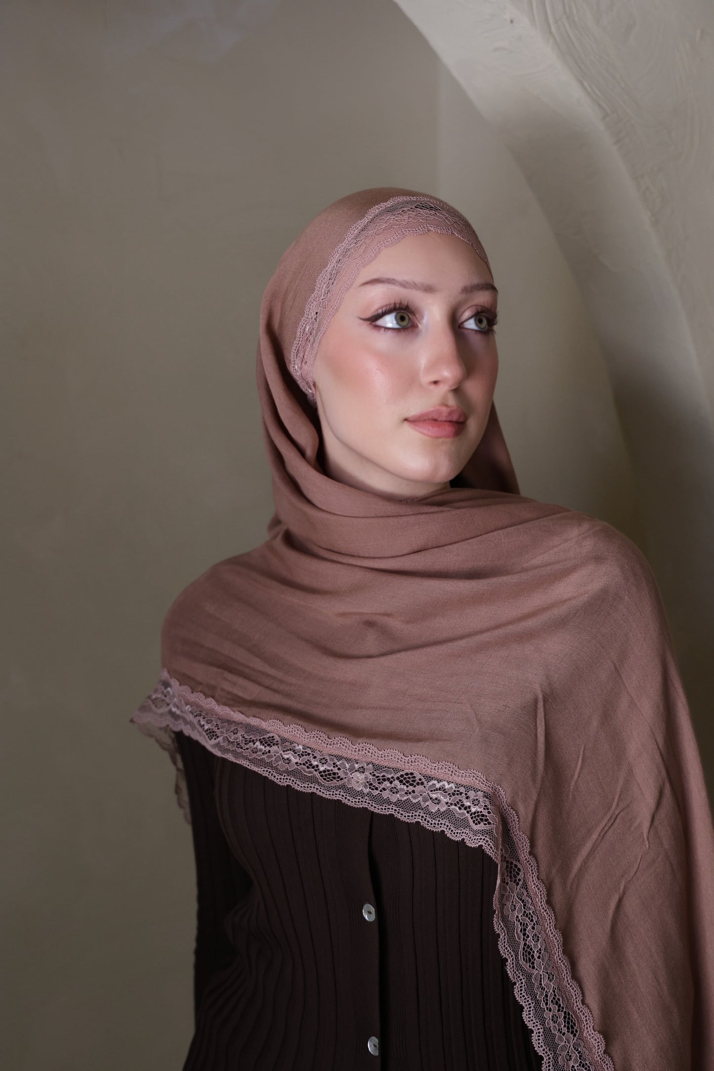 Almond Lace Modal Hijab