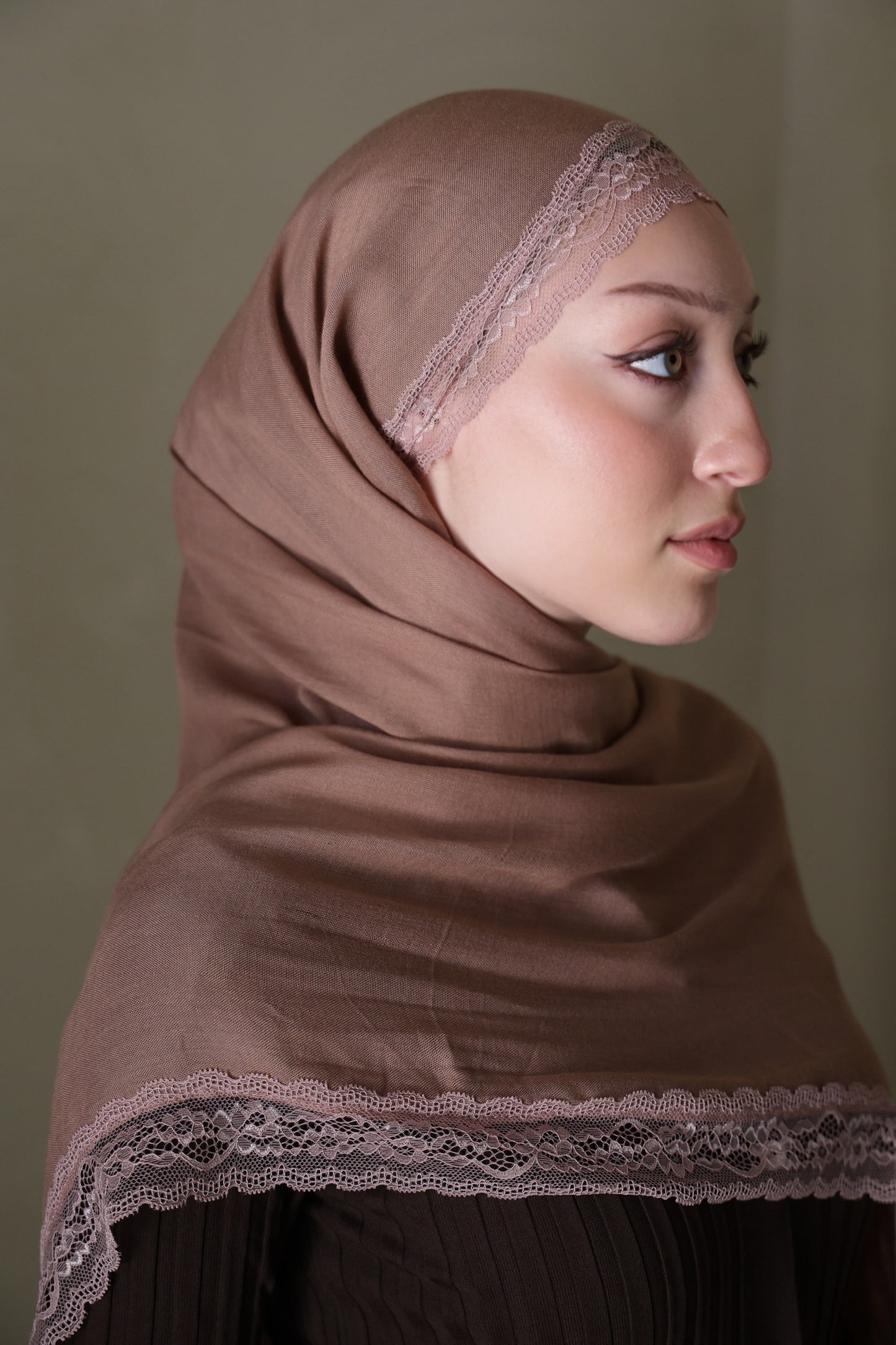 Almond Lace Modal Hijab