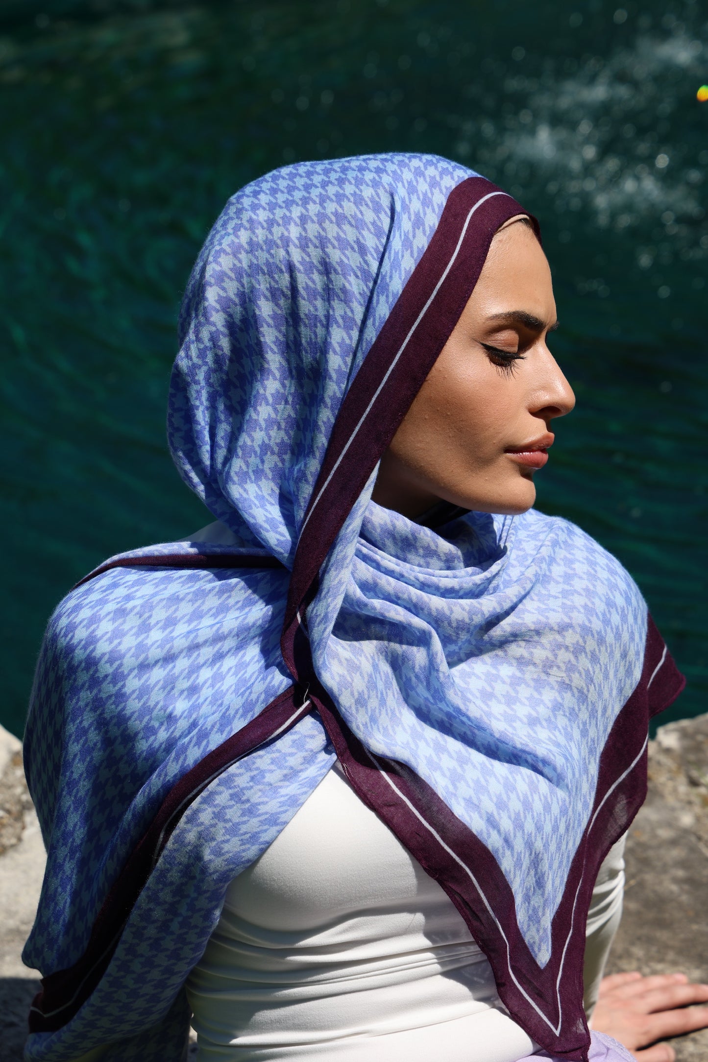 Indigo Waters Modal Hijab
