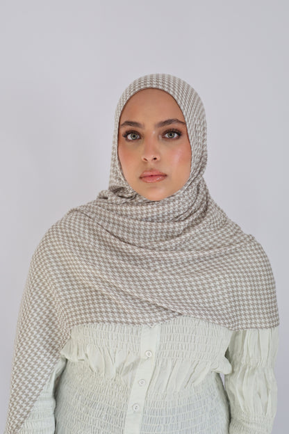Classic Houndstooth Modal Hijab