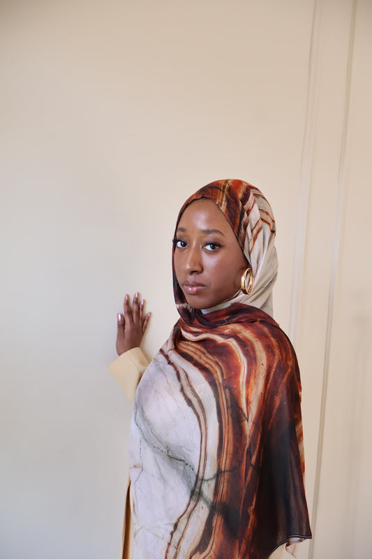 Iced Chai Modal Hijab - Dual Drape