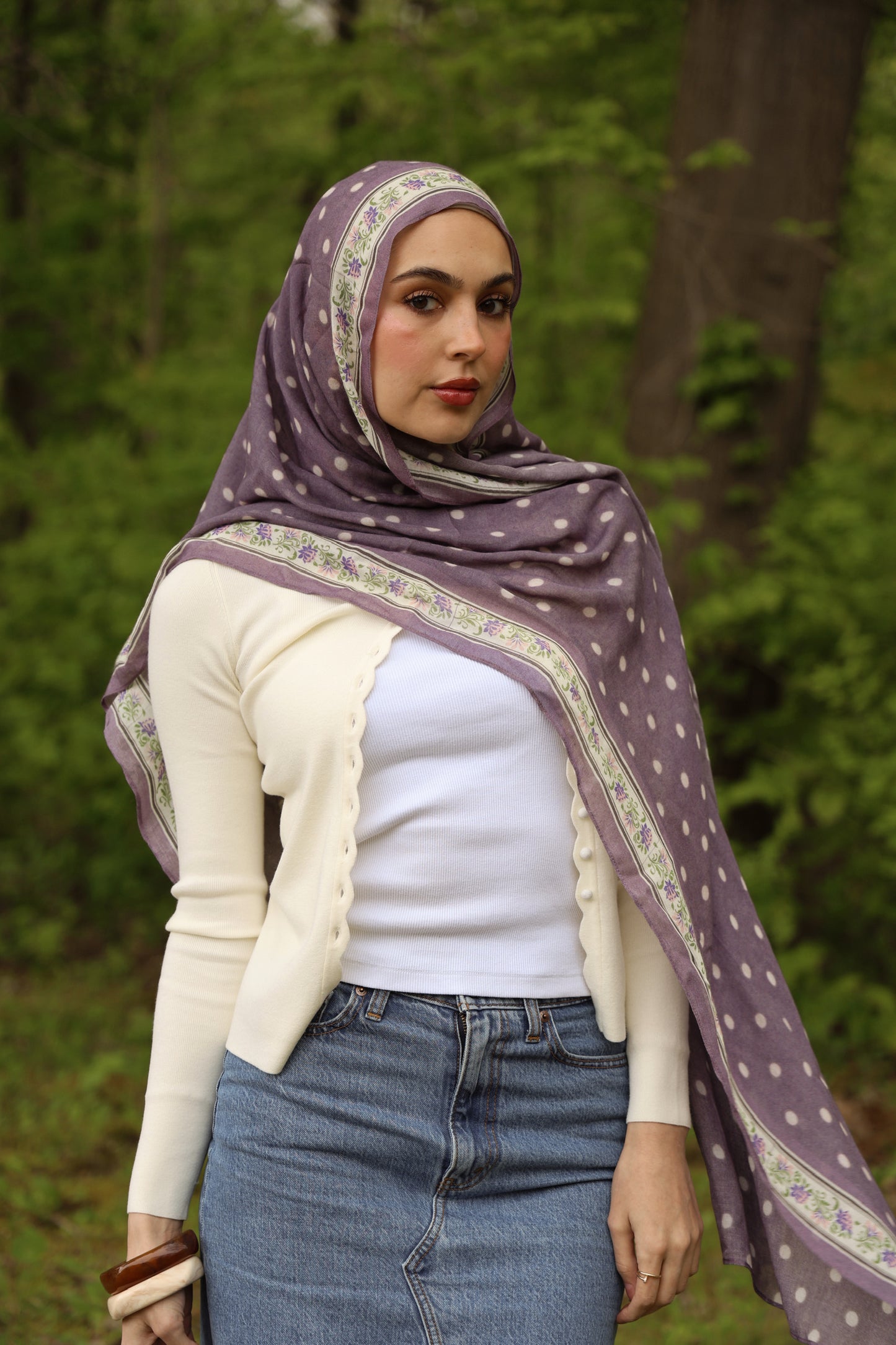 Lilac Vines Modal Hijab