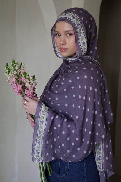 Lilac Vines Modal Hijab