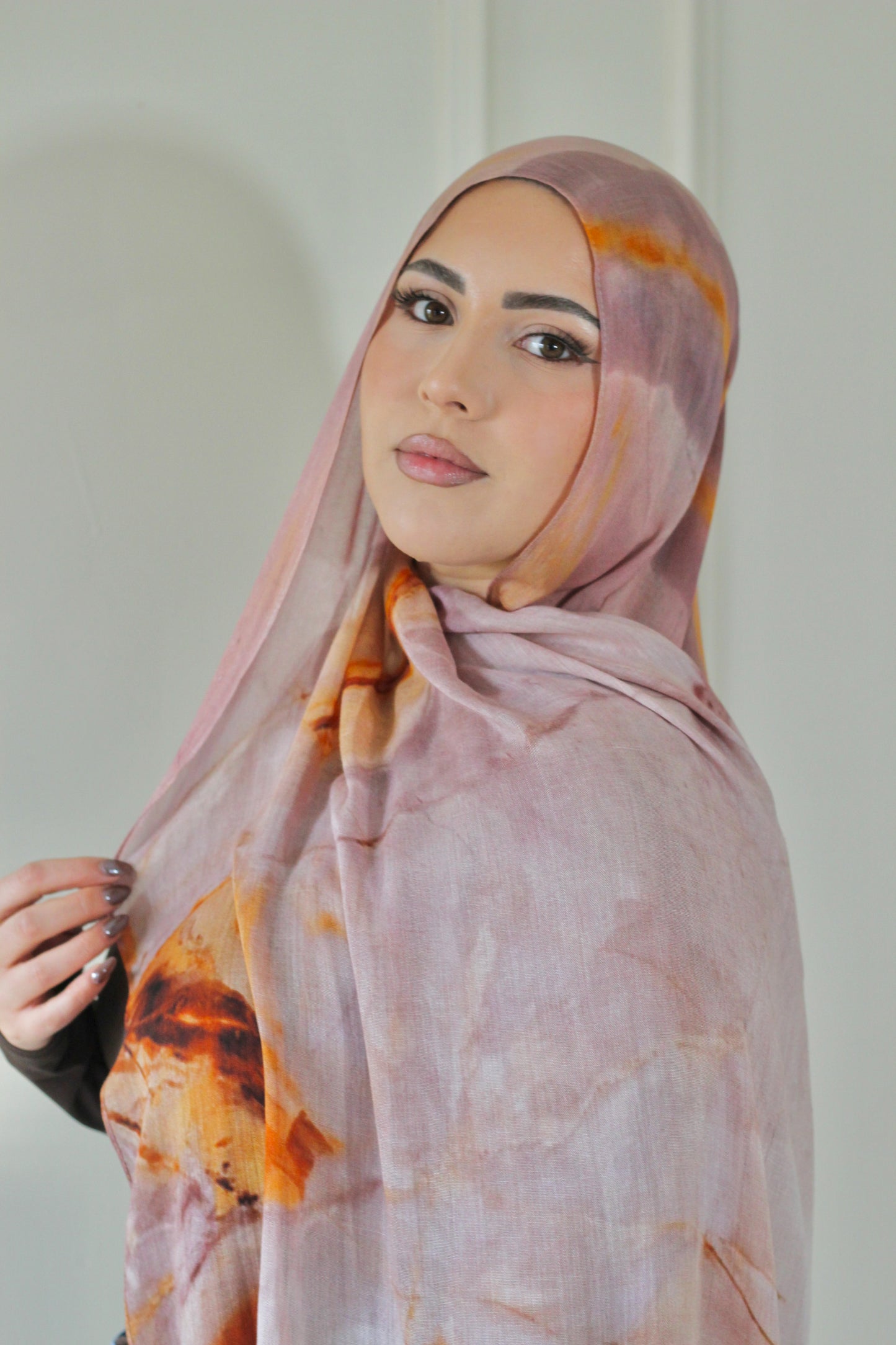 Rose Cardamom Modal Hijab - Dual Drape