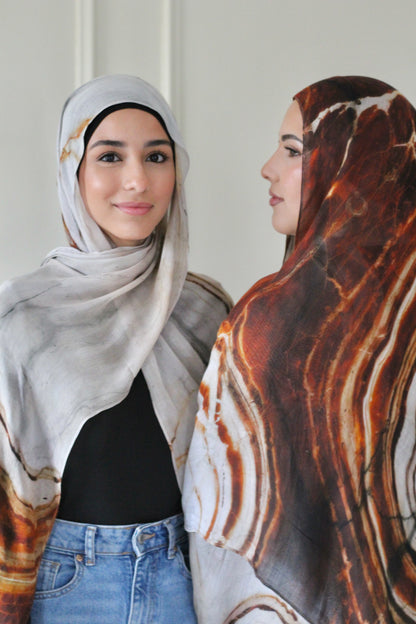 Iced Chai Modal Hijab - Dual Drape