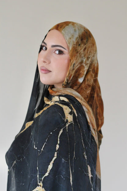 Cold Brew Modal Hijab - Dual Drape