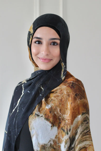 Cold Brew Modal Hijab - Dual Drape