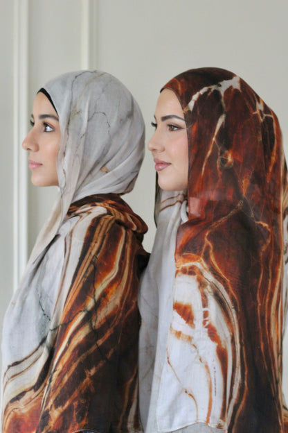 Iced Chai Modal Hijab - Dual Drape