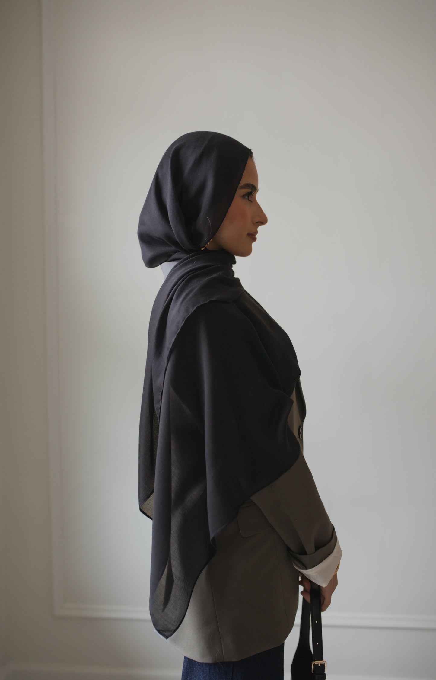 Ash Black Modal Hijab