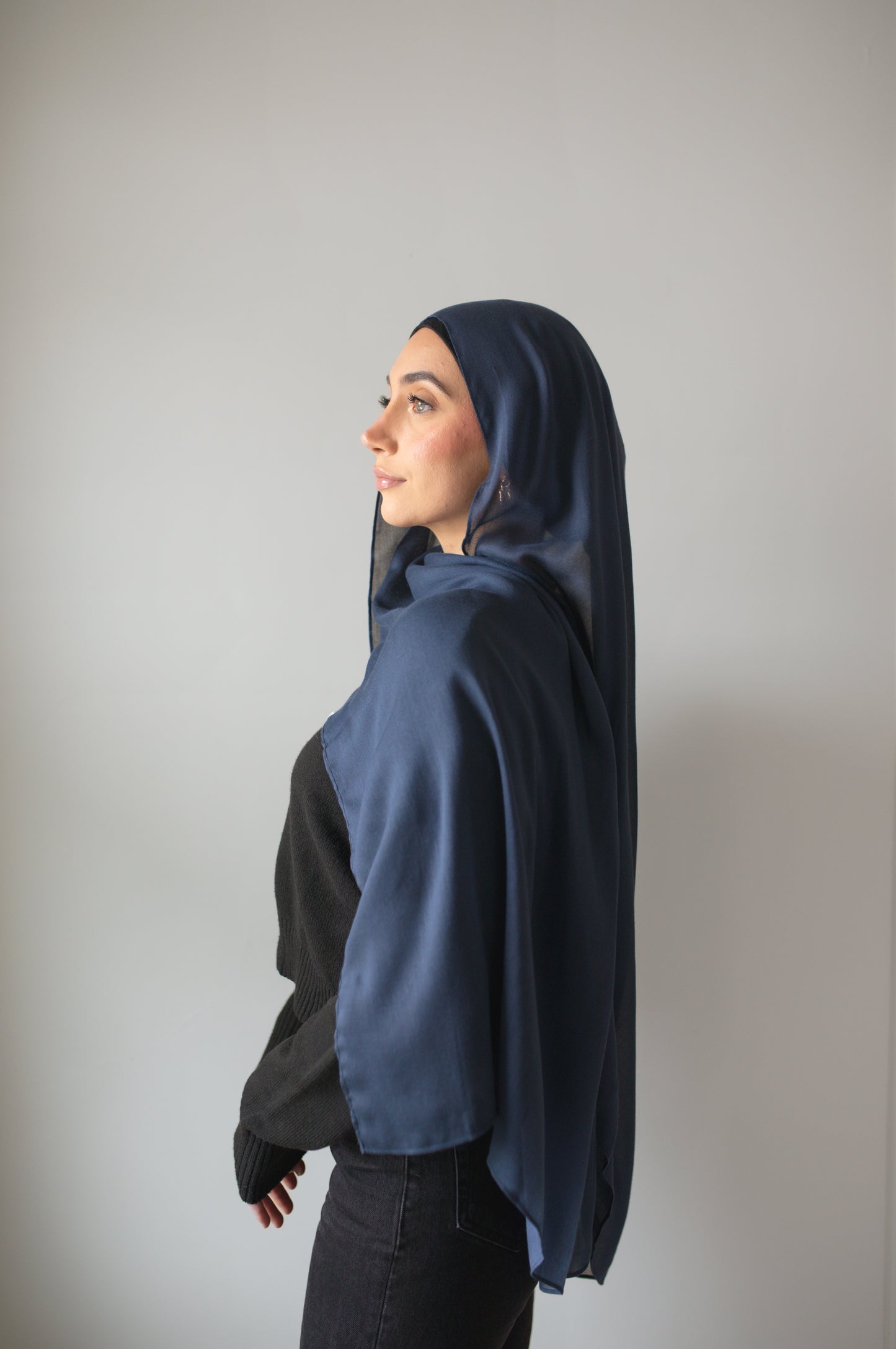 Powder Navy Modal Hijab